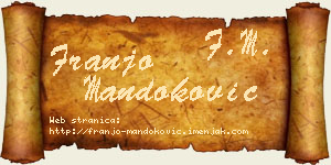 Franjo Mandoković vizit kartica